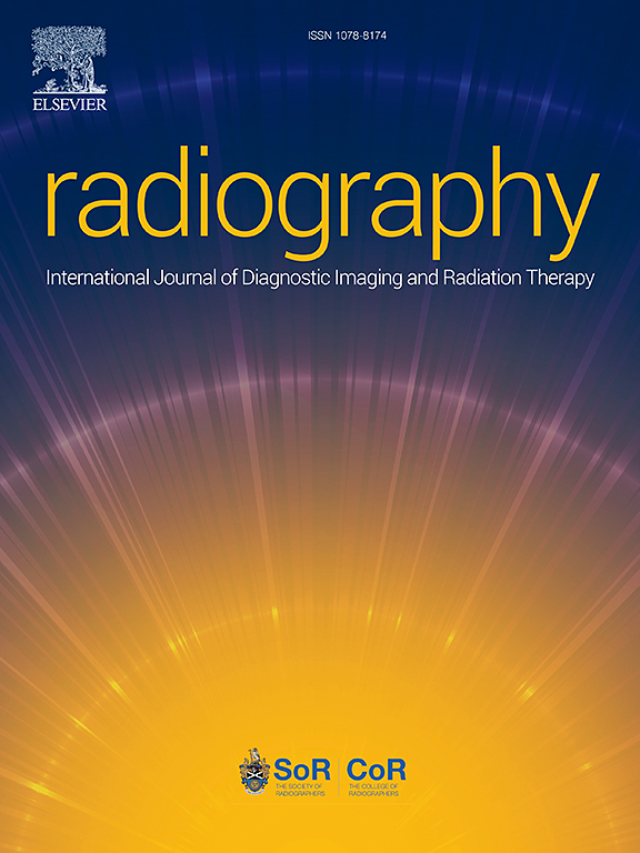 Radiography International Journal of Diagnostic Imaging and Radiation Therapy